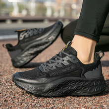 运动鞋情侣休闲增高厚底缓震回弹防滑户外越野跑步鞋男女款