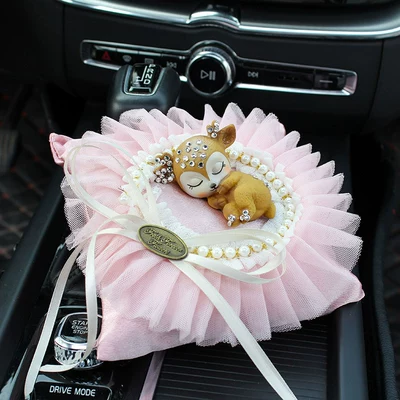 Elimination, Creative Lace Car Decoration, Aktiv kömürlü qoxu uducular - sleeping-deer-charcoal-bag-pink