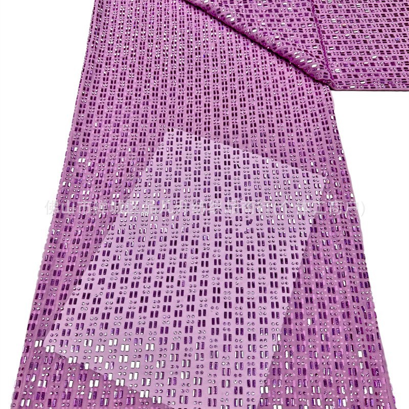 3 × 3 tela de malla elástica de vidrio vertical perforada 14 colores de rendimiento del escenario vestido de tela elástica en stock