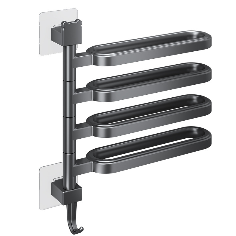 Toallero giratorio para baño Soporte para zapatos sin perforación montado en la pared Soporte para baño Soporte para baño