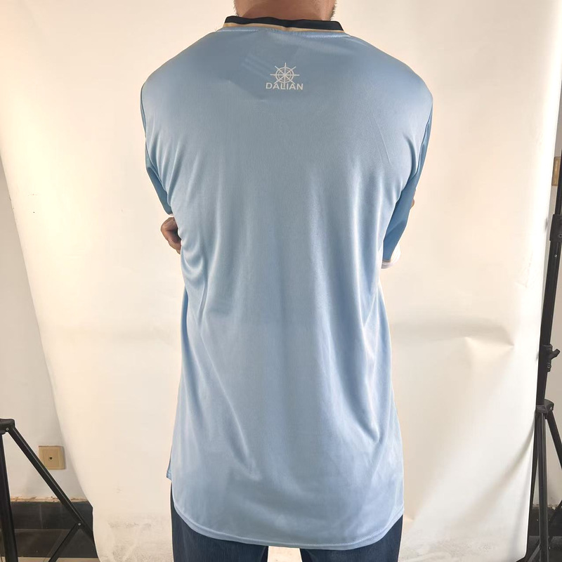 Impresión digital 3D de cuello en V ropa de fútbol transpirable Copa del Mundo deportiva camiseta de fútbol de manga corta