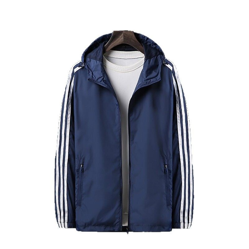 Primavera y otoño chaqueta deportiva para niños chaqueta delgada pare-vientos chaqueta con capuchón joven chaqueta casual protector solar ropa transpirable de comercio exterior