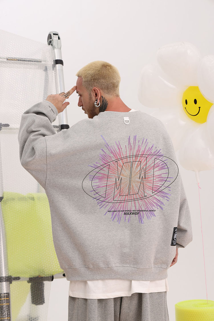 Men's Clothing round neck pullover sweatshirt original Dongshankou design couple style heavyweight high street Japanese style_voghion.com