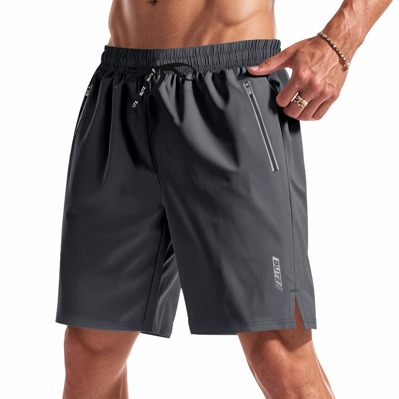 American cross-border hombre elástico relajado corredor nocturno luzoso funcional de arena de secado rápido deportivo de playa grande pantalones cortos casuales para hombre