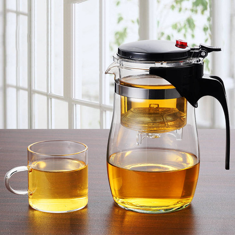 Piaoyi Cup Teapot Glass Teapot Single Pot Household Suit Tea Cup Tea Set Tea Cup Exquisite Cup Printed logo