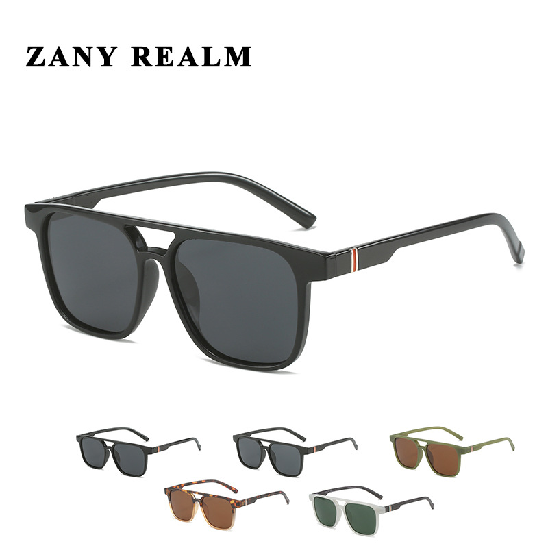 Nueva caja piloto doble haz polarizado gafas de sol de conducción para hombres transfronterizo de negocios casual transfronterizo gafas de sol fabricante