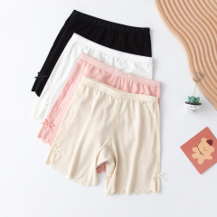 Children's inner safety pants, bow children's pants, modal three-quarter pants for girls, children's leggings, girls' shorts