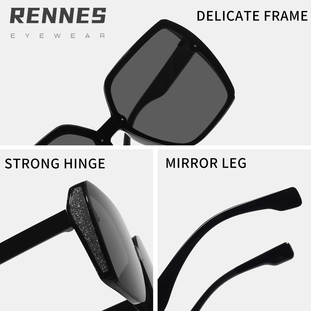 2022 Nueva celebridad de Internet mismo estilo gafas de sol personalidad europea y americana ins estilo gafas de sol mujeres de moda gran marco gran cara adelgazante 90949