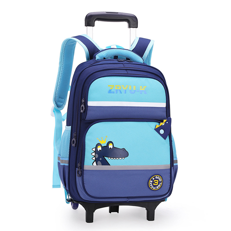 Entrega de pescado natural nueva mochila trolley estudiante de la escuela primaria grado 2-5 niños y niñas a prueba de agua