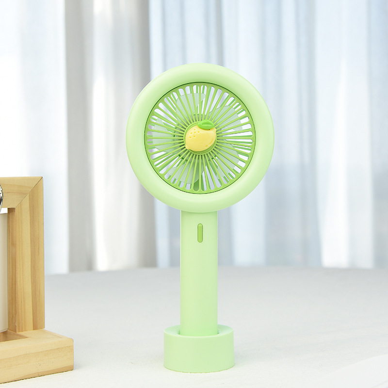 デスクトップ暴力アニメファン果物usb充電大風力手持ちファン充電携帯手持ち小ファン|undefined