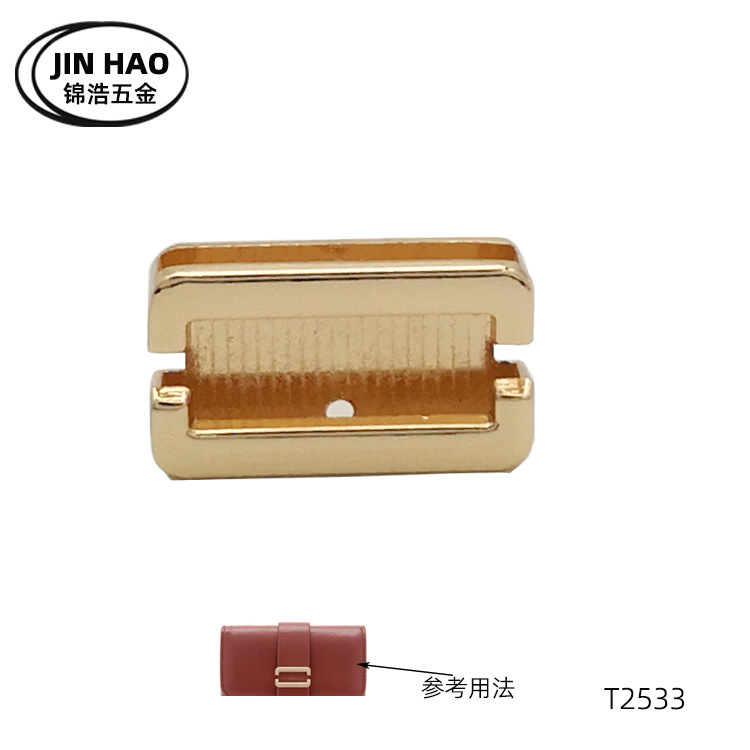 箱包五金配件合金锁扣穿皮料暗扣钱包笔记本包包装饰扣头夹扣标牌