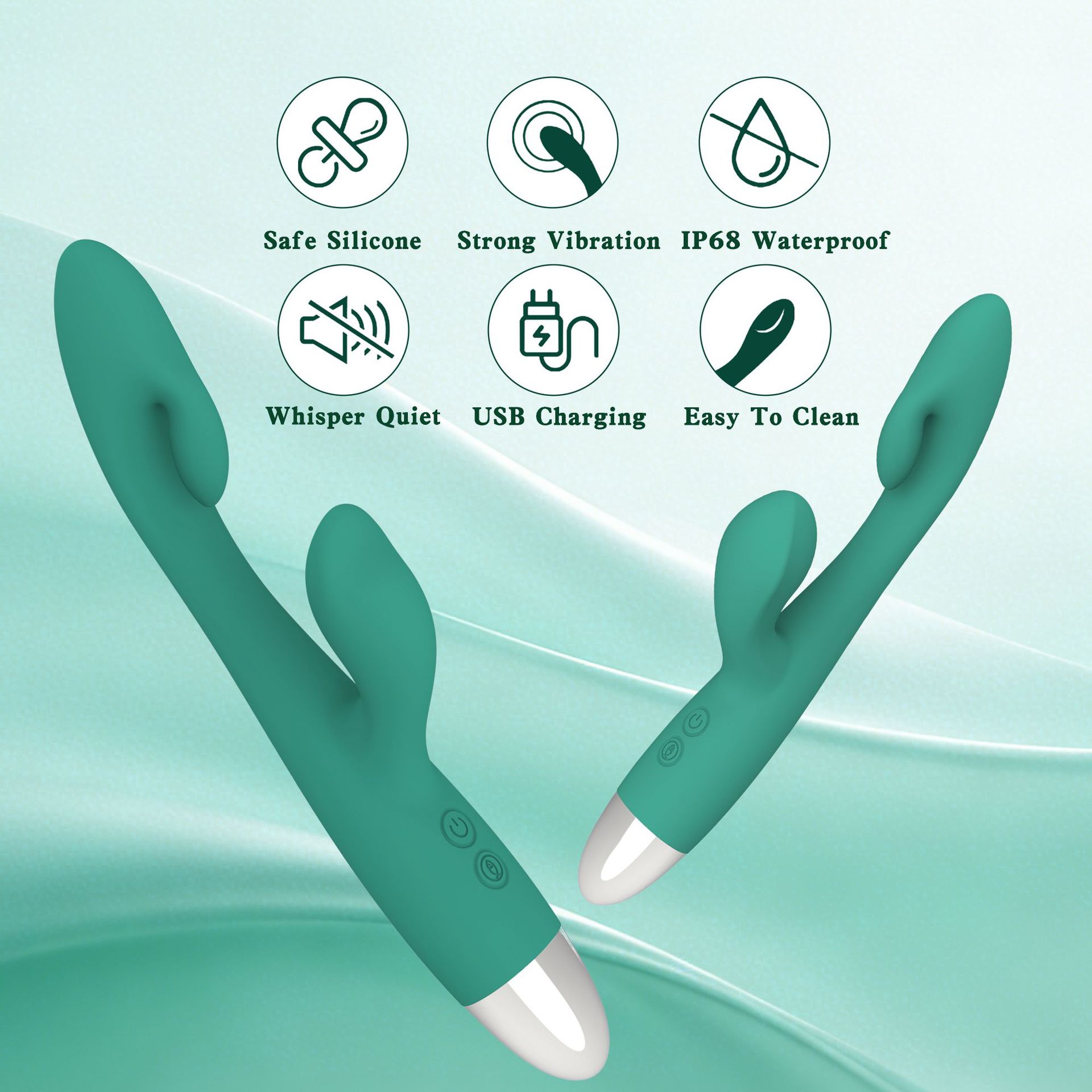 Dual-Head Vibrating Massager for Women – G-Spot & Clitoral Stimulation