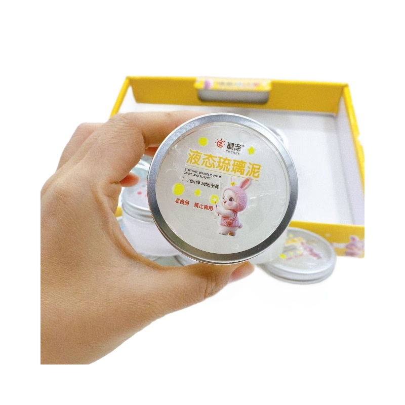 Nuevo barro de vidrio líquido 12 en barro de cristal de color iluminado color de dibujos animados slime estirado barro de 2 yuanes tienda departamental