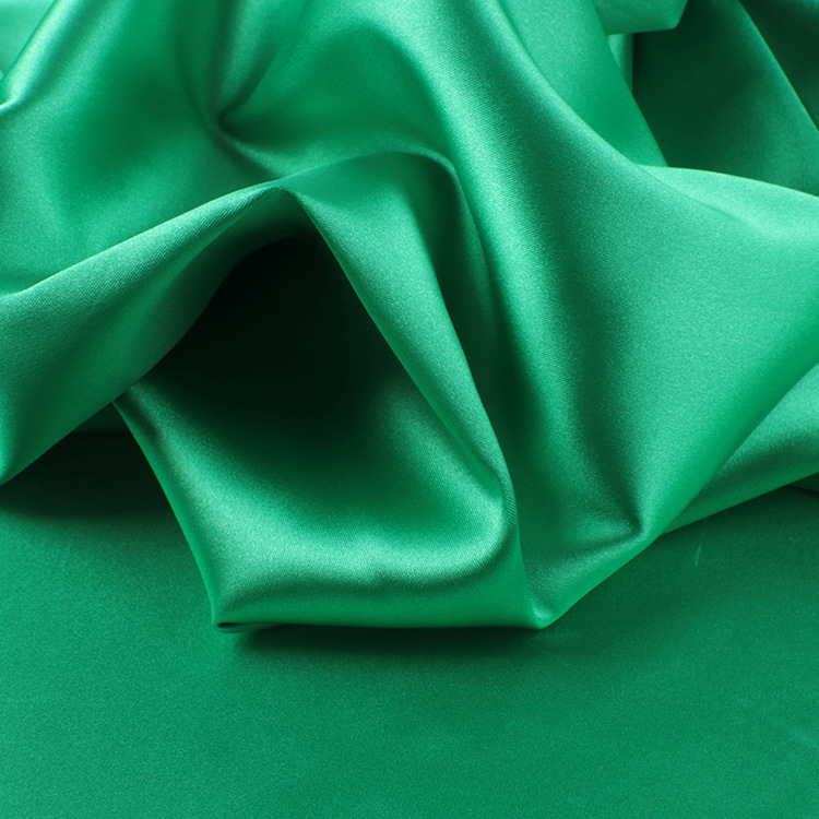 高彈真絲有光緞面滌綸彈力色丁布面料春夏款睡衣連衣裙家居服布料