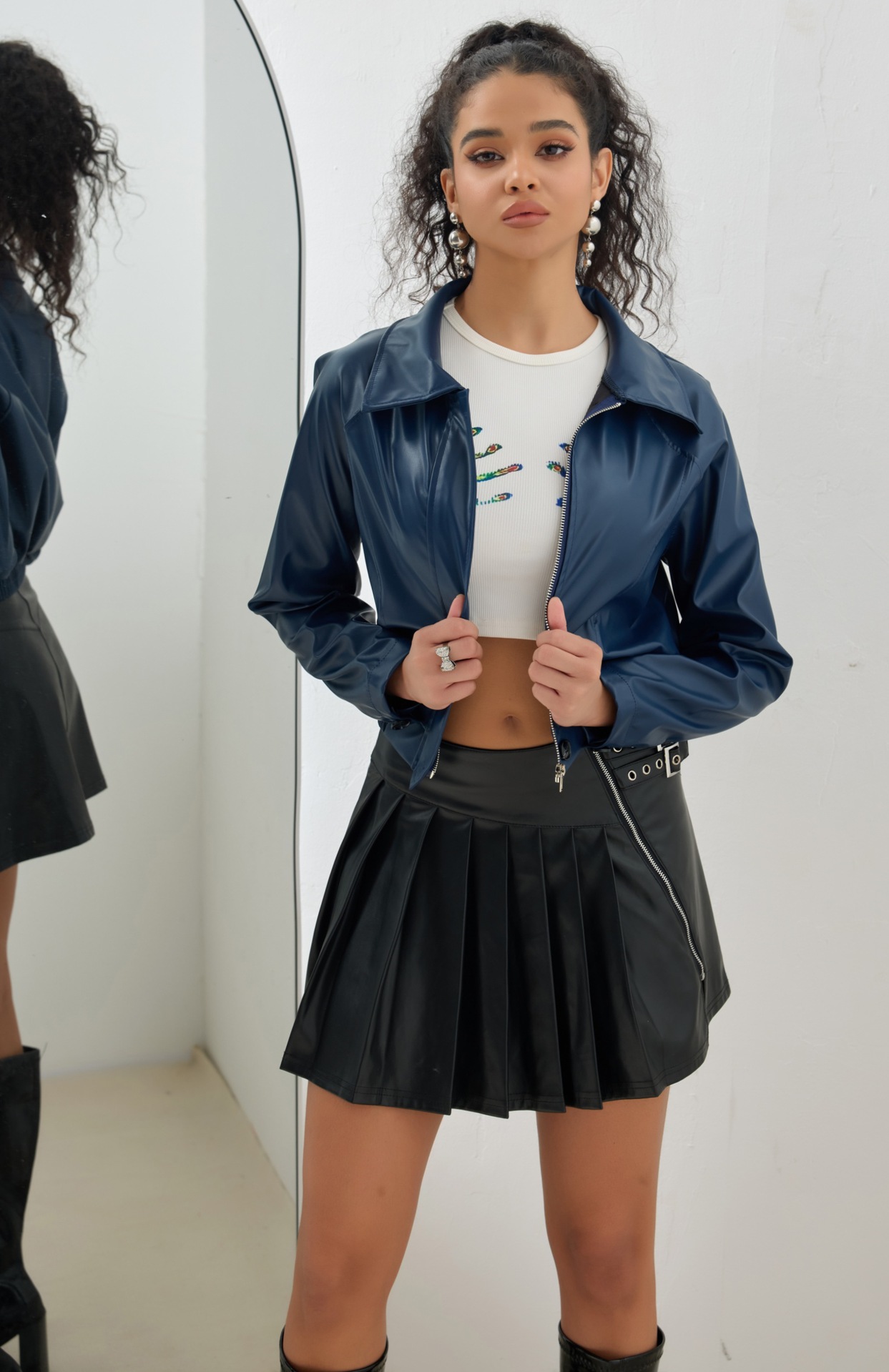 Faux Leather Motorcycle Jacket