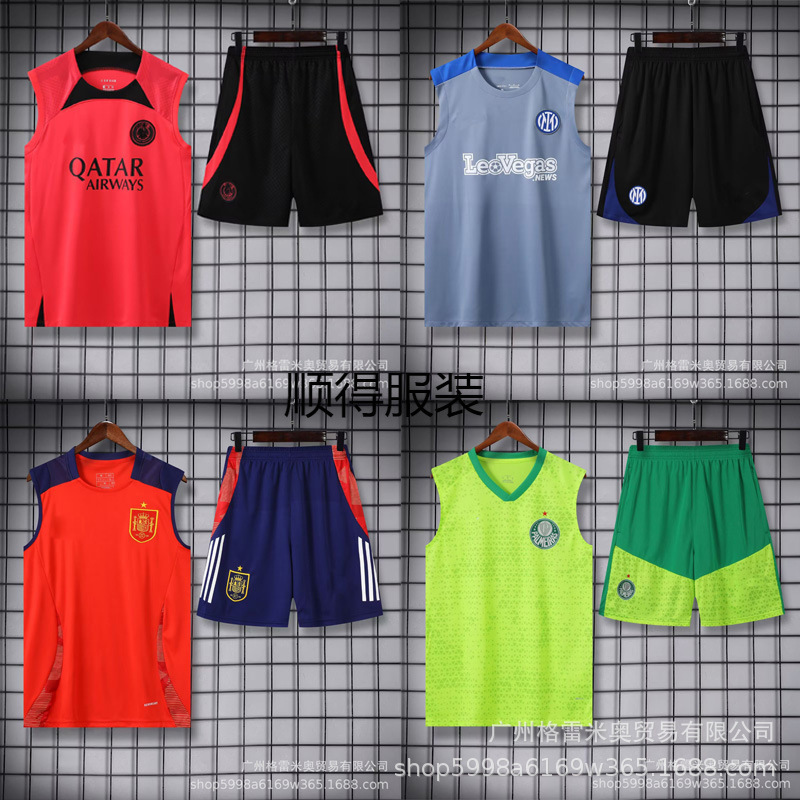 25-26 Big Club Pre-Match Training Wear Vest Jersey Wholesale Paris Football Uniform Dropshipping