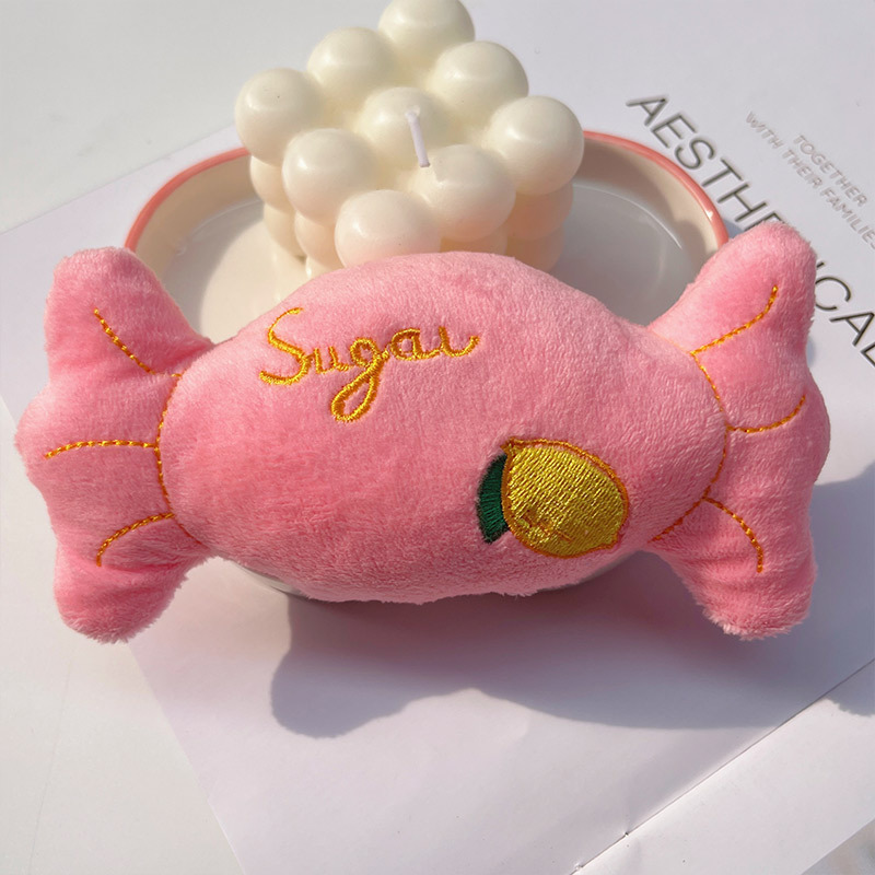 Mascota perro molar gato auto-Hola alivio congestión mordedura-resistente caramelo de peluche sonido peluche juguete alivio congestión artefacto suministros