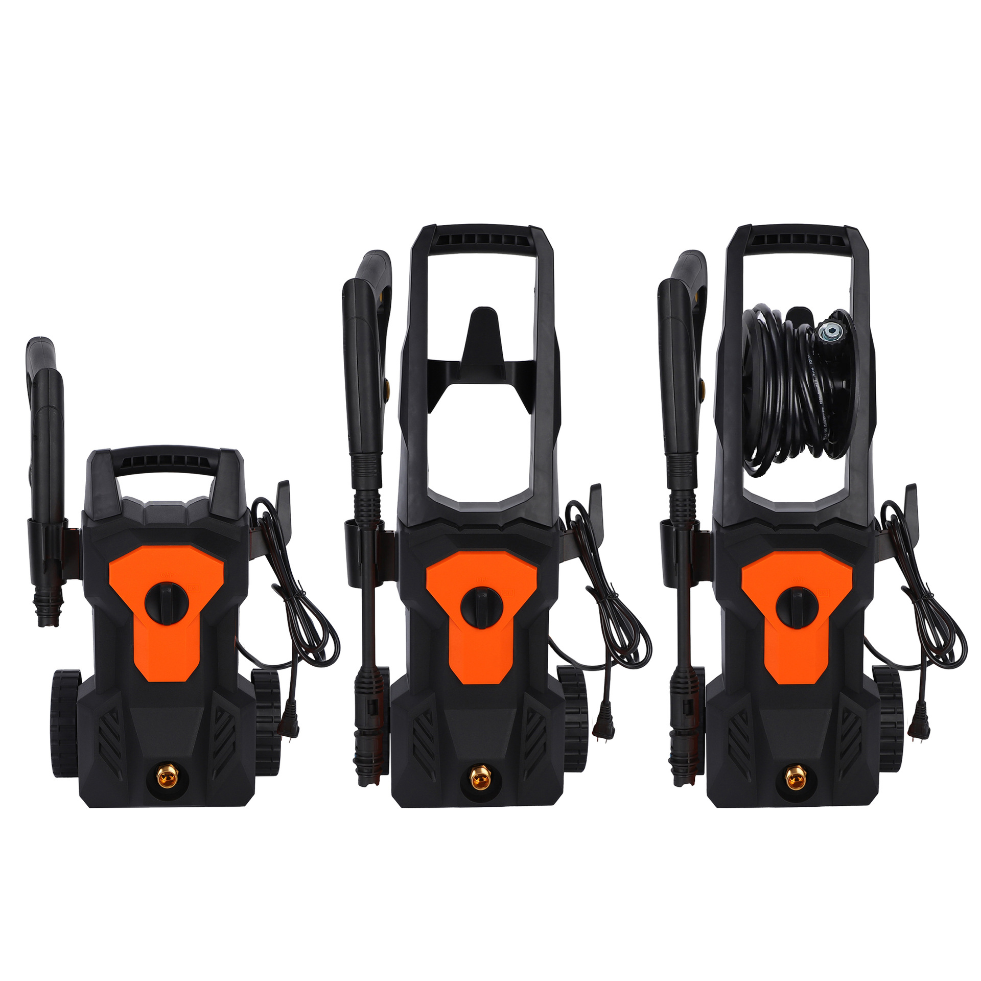 220V Wheeled Hand-Pulled Vertical High-Pressure Car Washer, Fully Automatic Portable Water Pump, Powerful Floor Cleaning Machine Wholesale