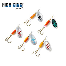 FISHKING旋转亮片路亚圆片复合亮片假饵仿生饵三本钩路亚饵跨境