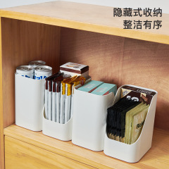 日本式プラスチック収納ケースデスクトップごみ冷蔵庫野菜収納ケース浴室鏡ケース化粧品マスク整理ケース