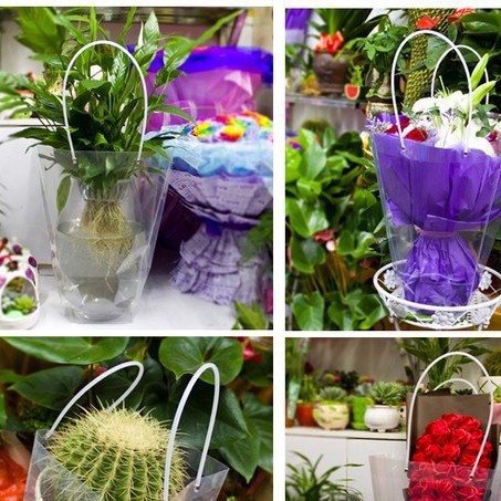 Roland caja de embalaje de flores bolso de flor transparente PP tienda de flores ramo floral bolsa de embalaje de regalo al por mayor