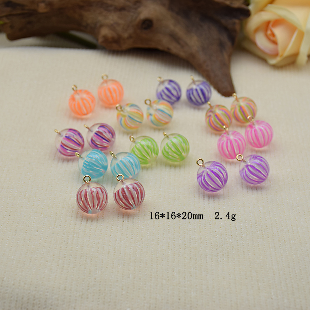 富光樹脂夏ins風日系糖球ペンダント装飾イヤリングペンダントdiy手作りキーホルダー部品
