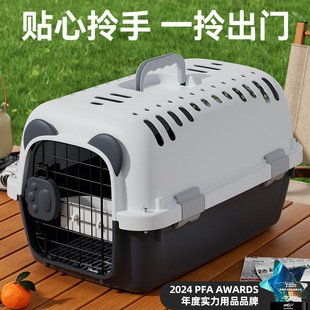 Cartoon Cute Bear Travel Crate, Contrasting Colors, Adorable Style, Dog and Cat Travel Crate, Air Transport Crate, Pet Cage