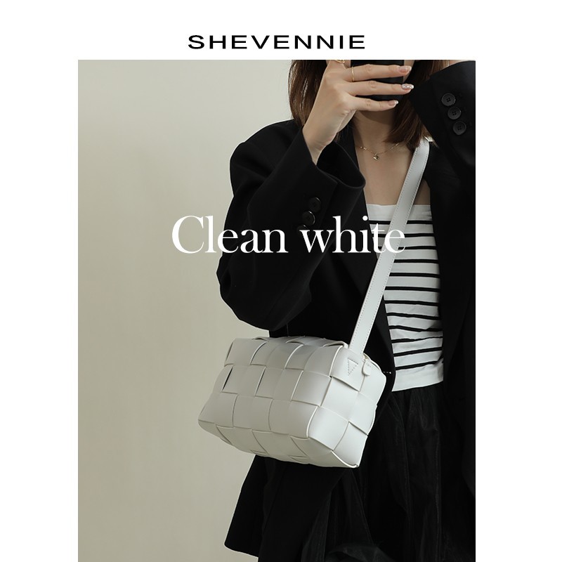 Niche Cowhide Shoulder Square Tote Bag Large Capacity Crossbody Bag Casual Women's Fashion Versatile Handbag Retro - Thumbnail 4