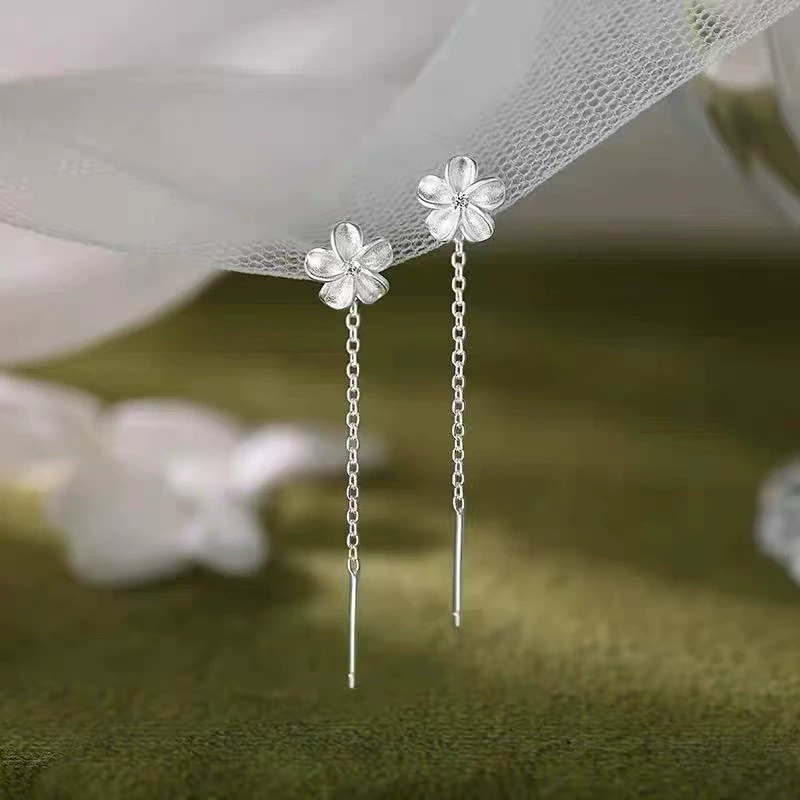 Серебряная игла, маленький дизайн серьги, образец серебро 925, стиль легкой роскоши