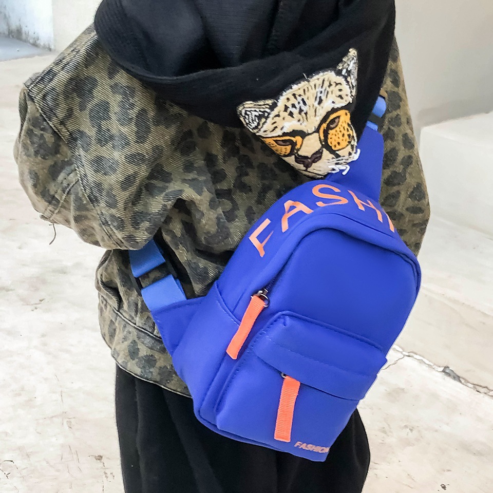 Children's Bag, Girl's Crossbody Bag, Fashionable and Cute Boy's Waist Bag, Mini Shoulder Bag, Trendy Lettered Casual Travel Shoulder Bag