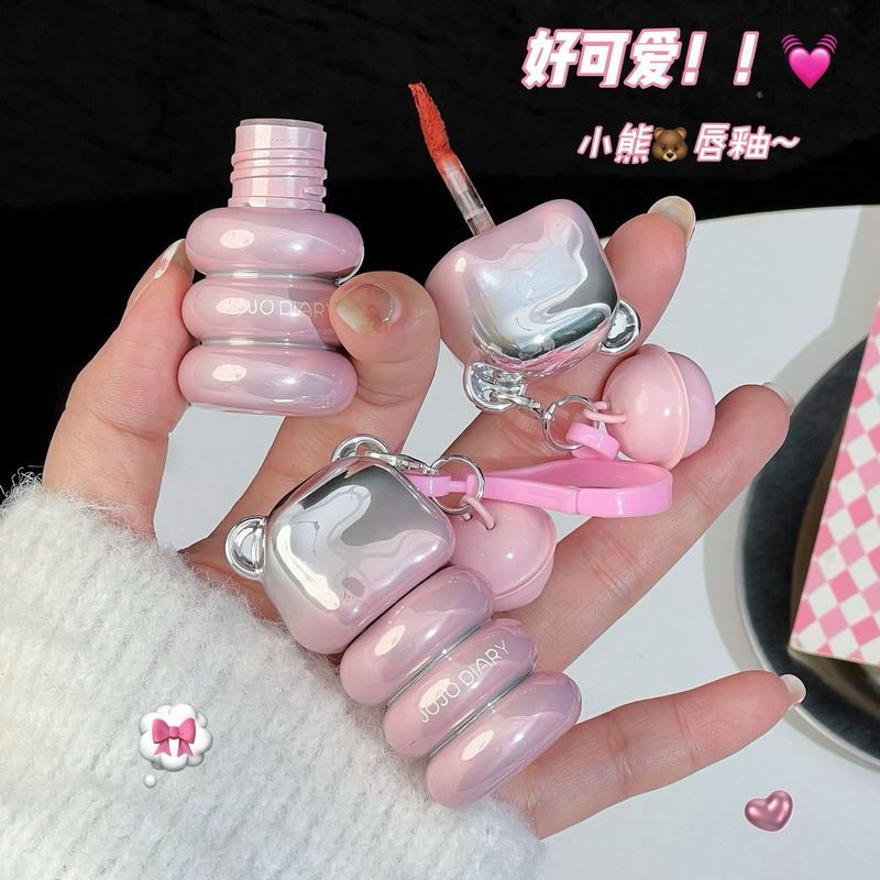 久久日记幻粉熊仔绒雾唇泥丝绒雾面哑光自然不拔干显白韩系唇釉|undefined