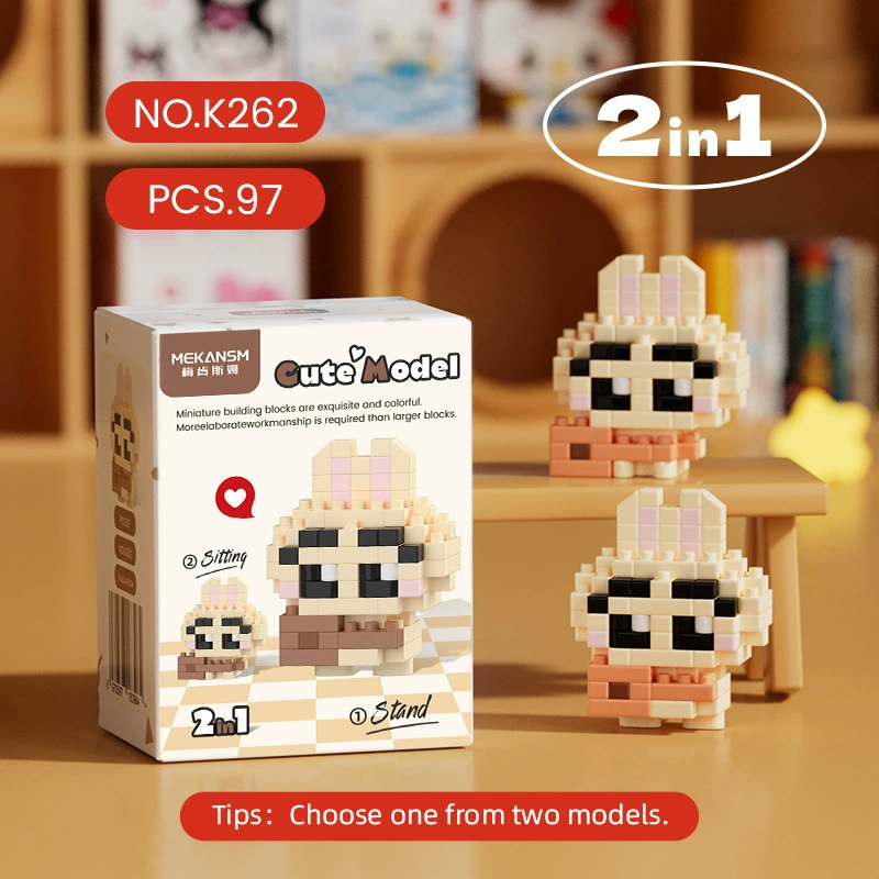 Мини-конструктор-фигура (Lego) мультяшная кукла Brick Set — микро-блоки, случайный персонаж, маленькая игрушка