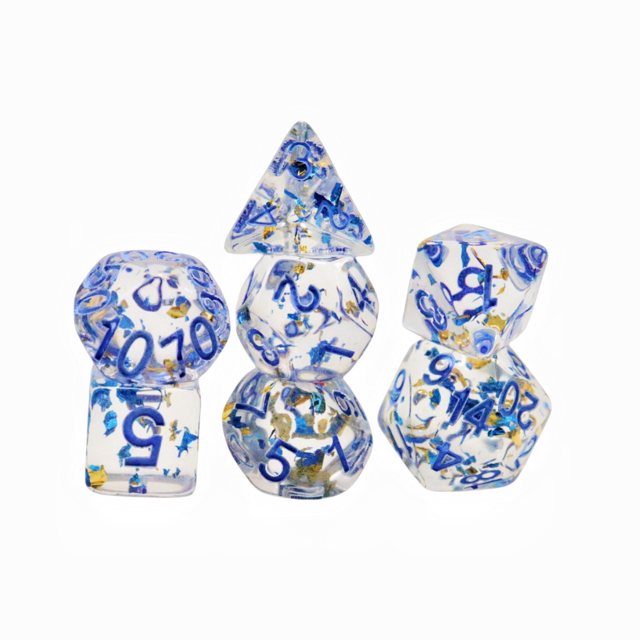 파란색 플래시 라인, 파란색 플래시 종이 및 파란색 문자가 있는 수지 투명 코어