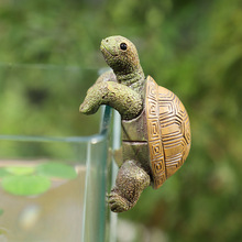跨境新品仿真树脂小乌龟花园花盆池塘鱼缸微景观造景装饰爬缸摆件