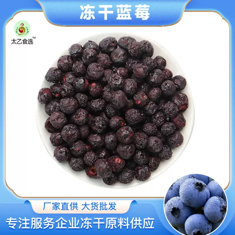 冻干蓝莓 FD冻干蓝莓粒水果脆健康零食烘焙原料散装批发蓝莓干