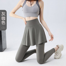 高级感鲨鱼外穿女秋季2025假两件芭比裙裤薄款紧身瑜伽打底裤