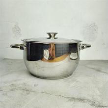 捡漏  304不锈钢汤锅家用煲汤煮饭锅加厚复底蒸锅加深炖煮锅24cm