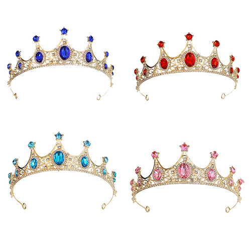 Cross-border bride accessories alloy headdress for girls' birthday gifts hair accessories for girls crown fashion headband princess crown