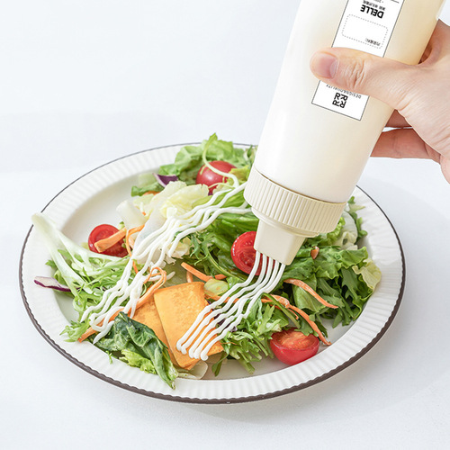 350ML squeeze sauce bottle, pointed mouth bottle, salad dressing squeeze bottle, ketchup honey oyster sauce seasoning bottle, anti-leakage oil bottle
