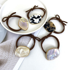 新款簡約醋酸大理石紋皮筋發繩發圈女時尚氣質馬尾丸子頭扎發頭繩