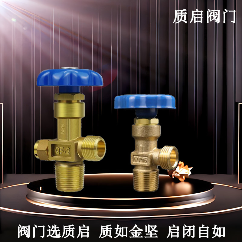 泉州质启氧气瓶阀门开关阀配件QF-2氧气阀瓶头总成 WP-15钢瓶阀头