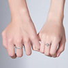 Ring for beloved, zirconium, silver 925 sample, Korean style, four-leaf clover, wholesale