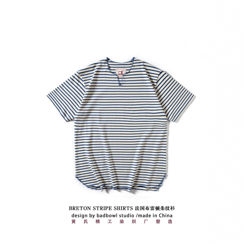 25 Original American Retro Stripesd T-Shirts, Large Nautical V-Shaped Classic Sea Soul Shirts, Loose Casual and Versatile T-Shirts 25 Original American Retro Stripesd T-Shirts, Large Nautical V-Shaped Classic Sea Soul Shirts, Loose Casual and Versatile T-Shirts