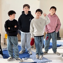 儿童连帽卫衣25100+圆领套头卫衣25101男孩连帽秋冬卫衣上衣新款