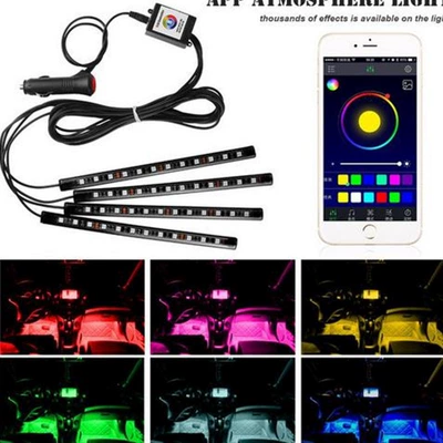 APP Nəzarətli 5050 LED Atmosfer İşığı, Ayaq İşığı, Səsli Musiqi Nəzarəti