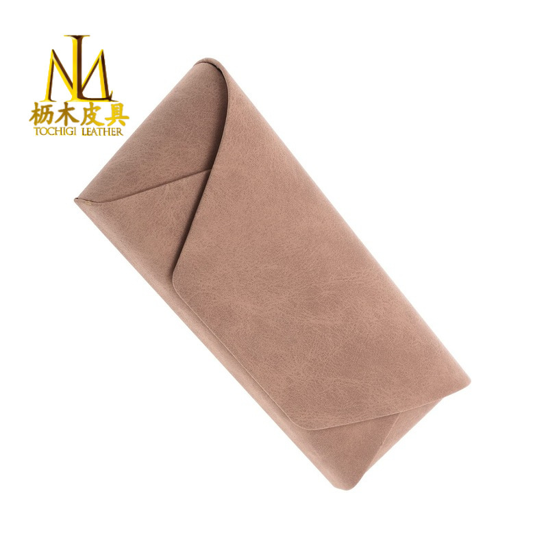 Cross-border 2023 Crazy Horse leather men's and women's glasses bag lightweight magnetic bag cover reading glasses sunglasses glasses case