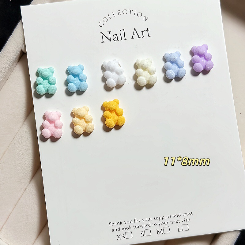 11*8mm Mini Sugar Bear Super Mini Cute Cookie Simulation Food Toy Nail Art Earrings Cream Glue Doll Clothes 11*8mm Mini Sugar Bear Super Mini Cute Cookie Simulation Food Toy Nail Art Earrings Cream Glue Doll Clothes