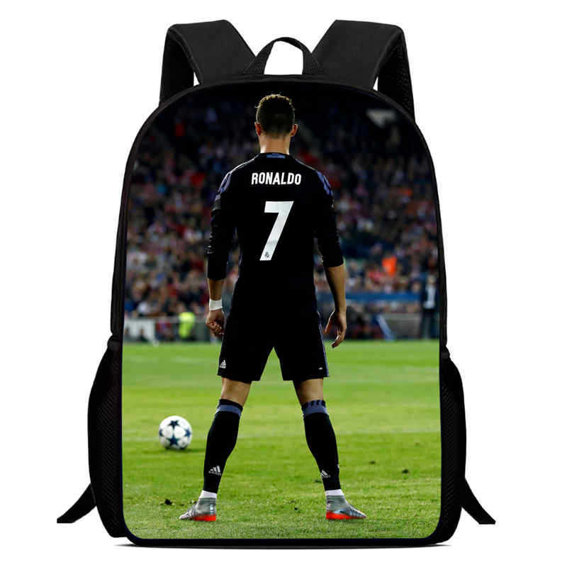 Amazon crossover nueva mochila con estampado periférico de futbolista mochila escolar para estudiantes mochila para niños