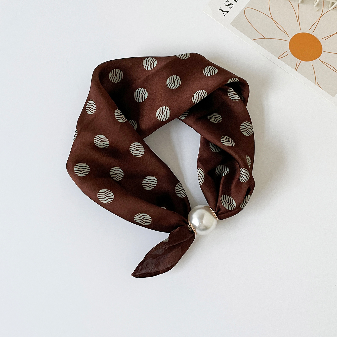 CXK005-Coffee color polka dots