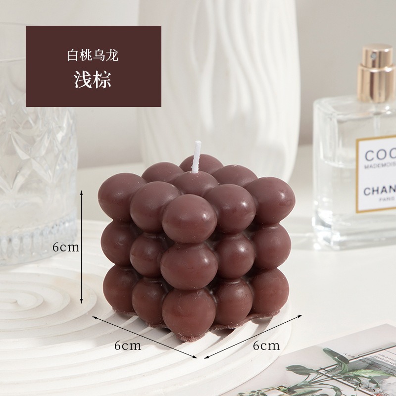 Estilo de bola creativa Cubo de Rubik Vela de aromaterapia al por mayor Oficina del hogar Vela de fragancia simple Adornos de objetos pequeños